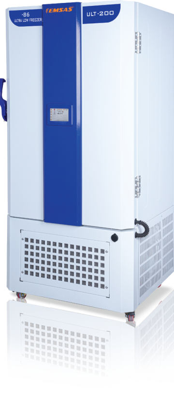Ultra düşük sıcaklık laboratuvar ve plazma dondurucusu, -86°C ile -50°C arasında çalışarak hassas numuneleri güvenle saklar.(ultra low temperature freezer, ultra low temp freezer, ultra cold freezer, medikal soğutma dolapları)